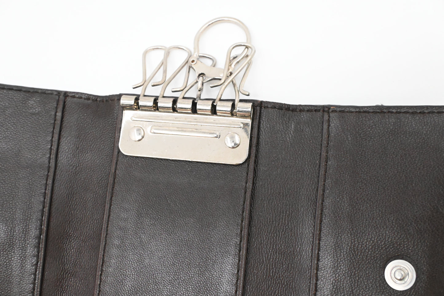 Dior Key Case in Brown Leather
