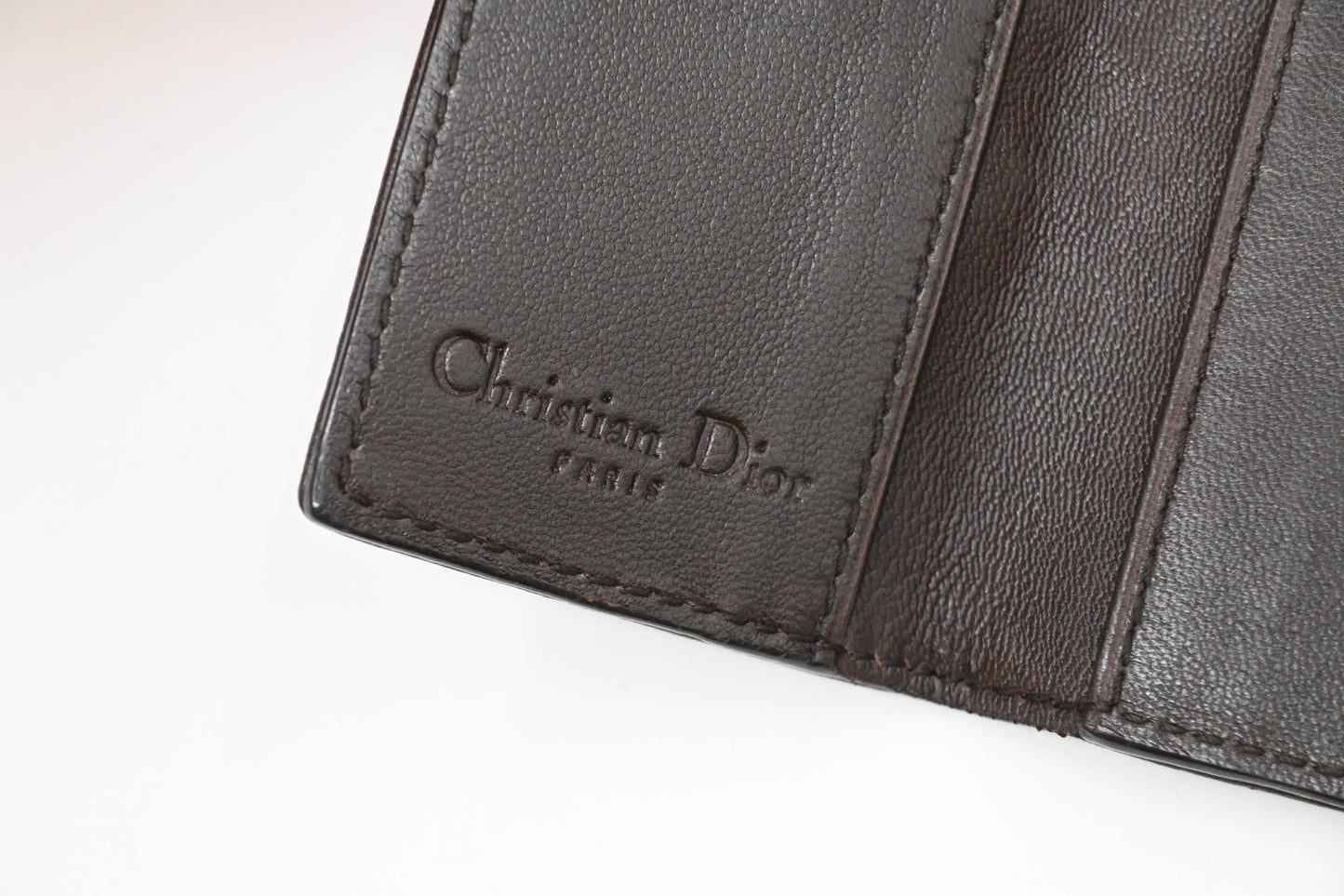 Dior Key Case in Brown Leather