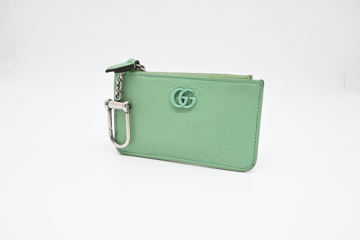 Gucci Marmont Coin Case in Light Green Leather