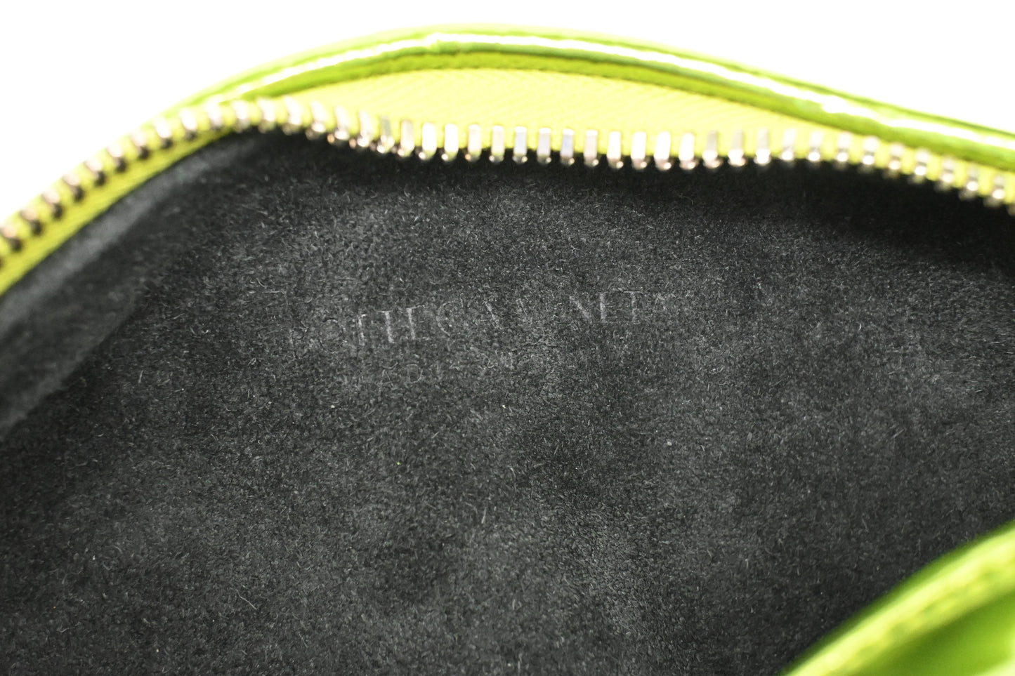 Bottega Veneta Mini Jodie in Metallic Green Patent Leather