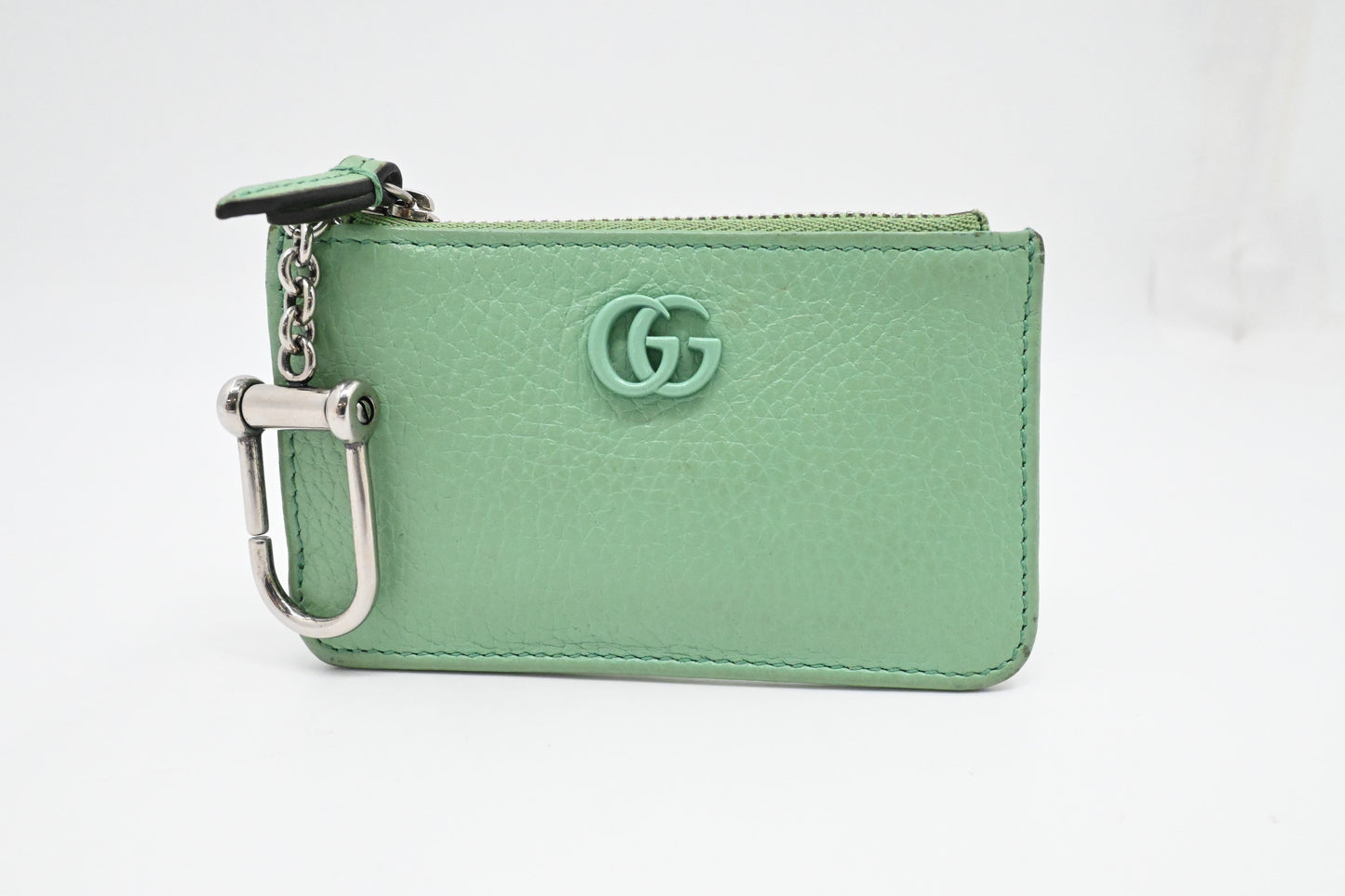 Gucci Marmont Coin Case in Light Green Leather