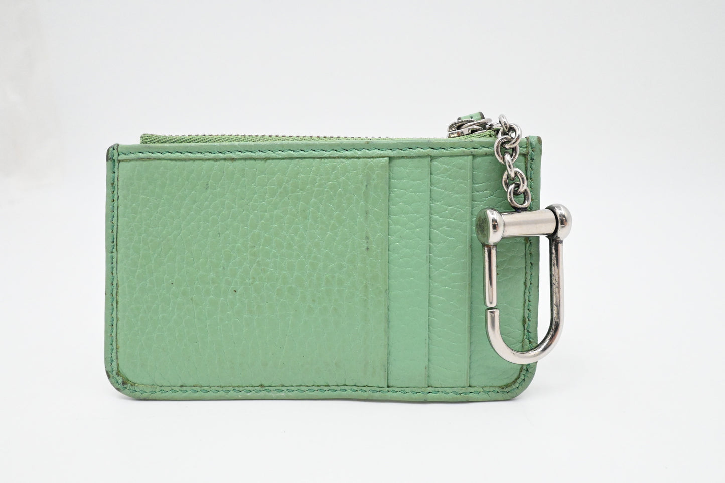 Gucci Marmont Coin Case in Light Green Leather