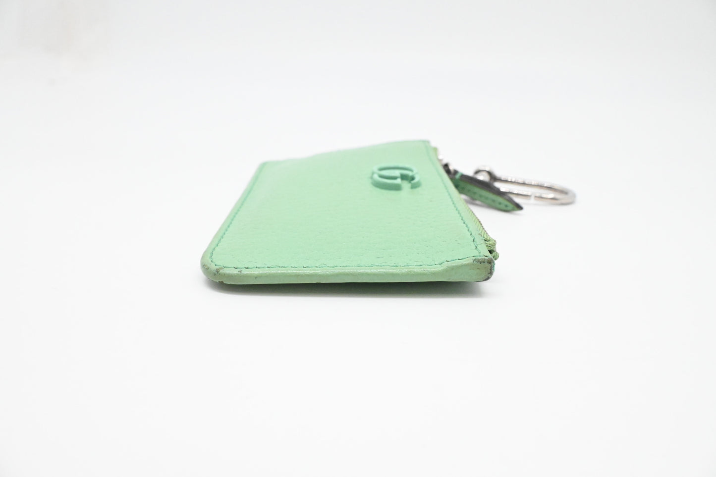 Gucci Marmont Coin Case in Light Green Leather