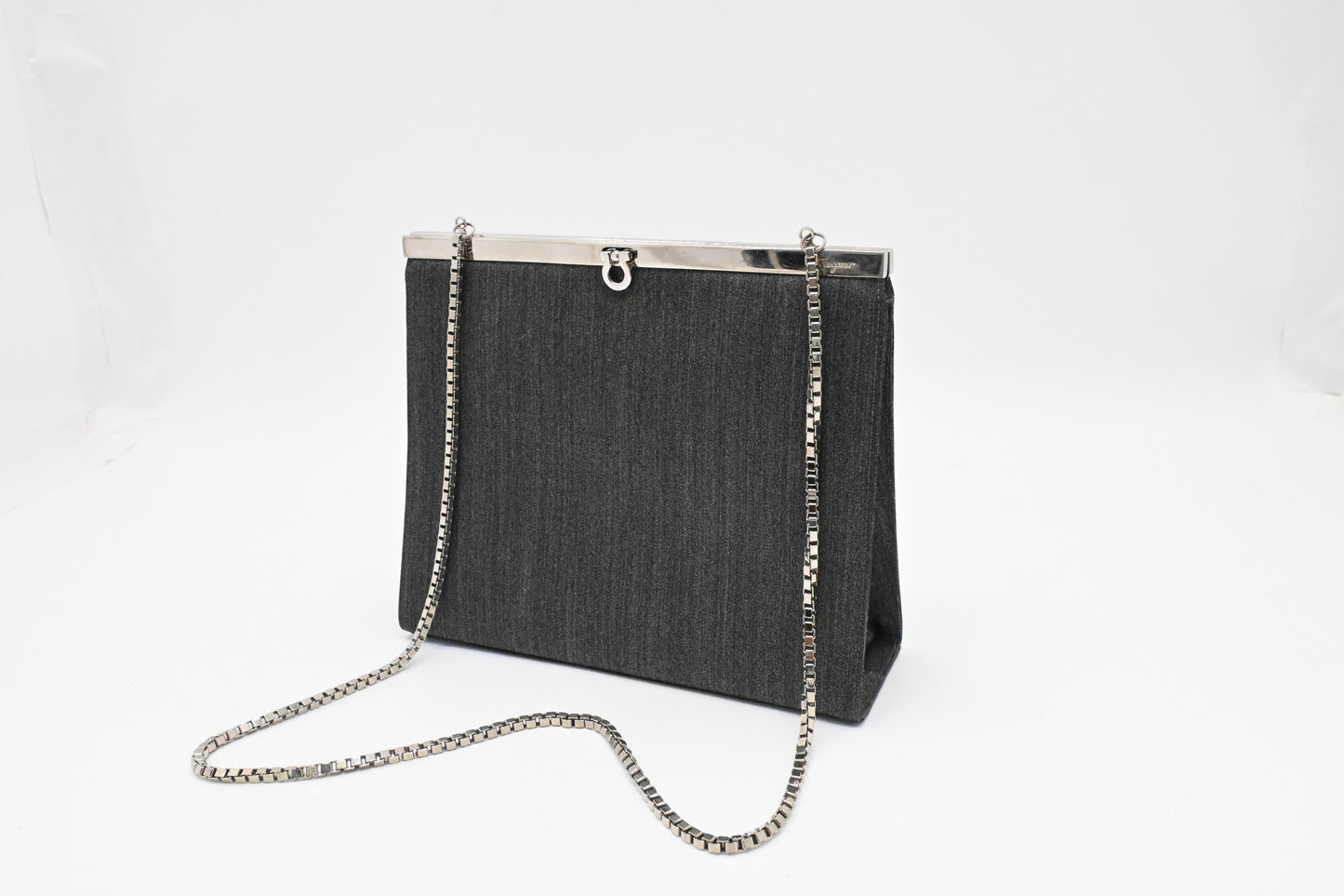 Ferragamo Shoulder Bag in Gray Canvas