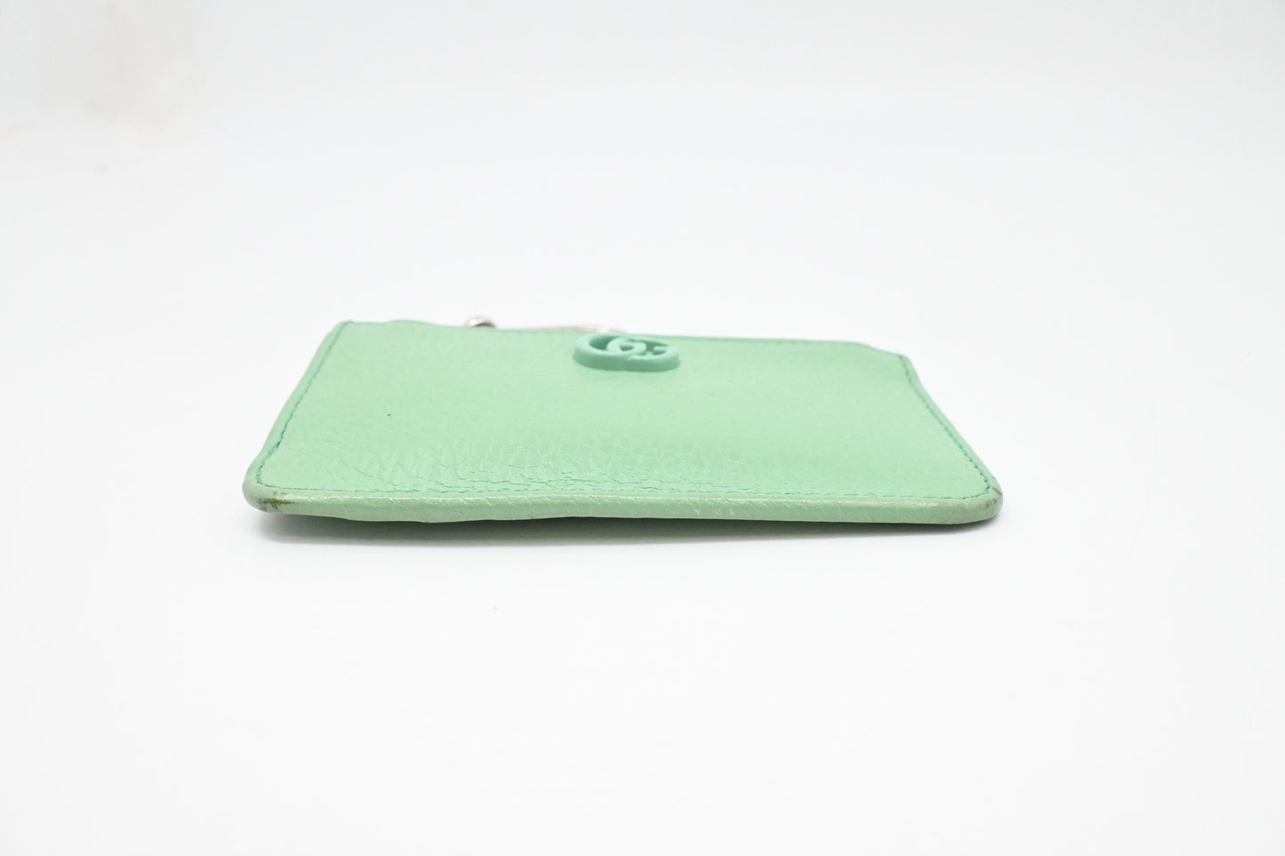 Gucci Marmont Coin Case in Light Green Leather