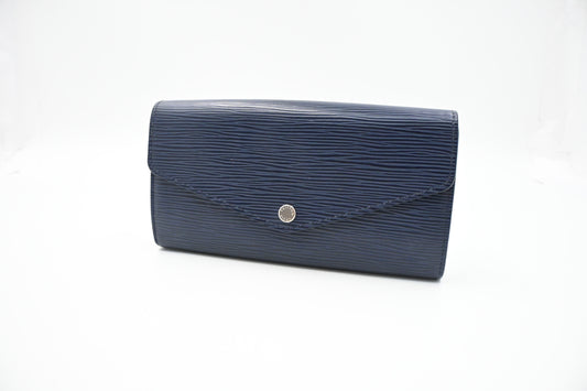 Louis Vuitton Sarah Wallet in Navy Blue Epi Leather