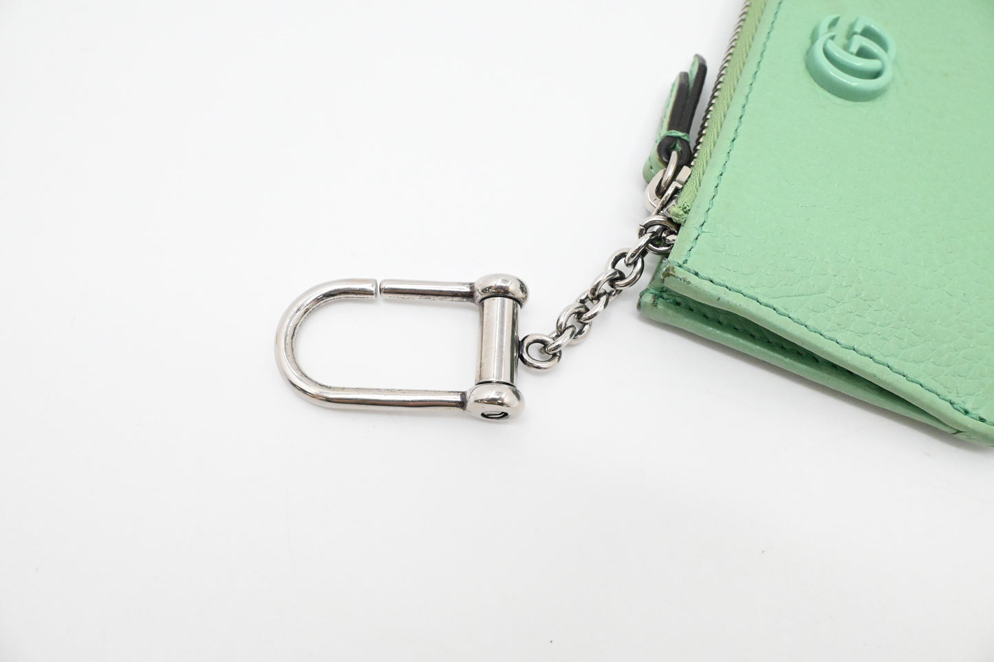 Gucci Marmont Coin Case in Light Green Leather