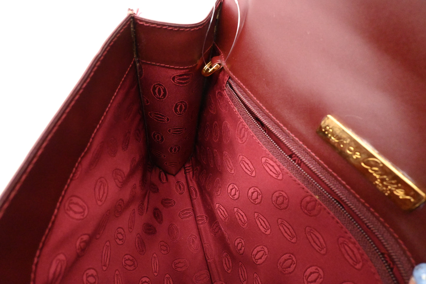 Cartier Clutch in Burgundy Leather