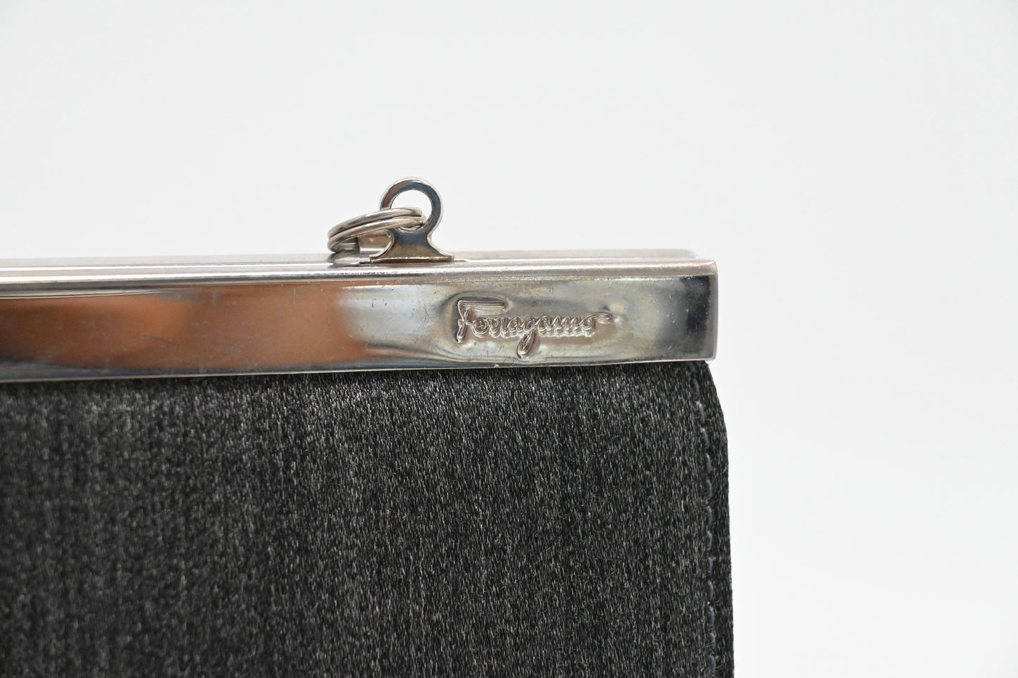 Ferragamo Shoulder Bag in Gray Canvas