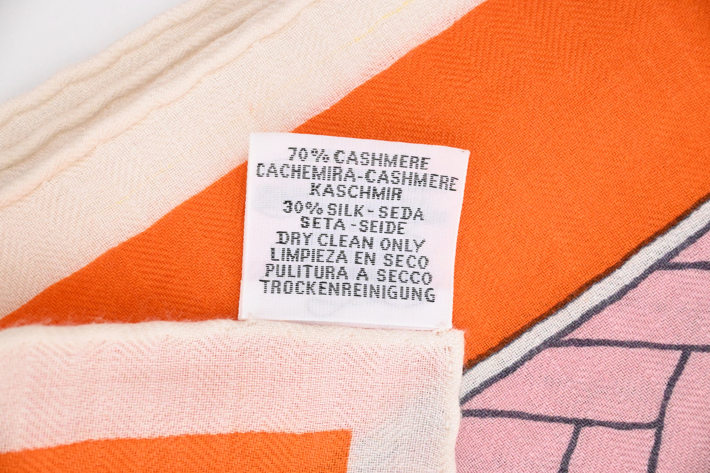 Hermes Carre 140 "Tresses H" in Cashmere and Silk