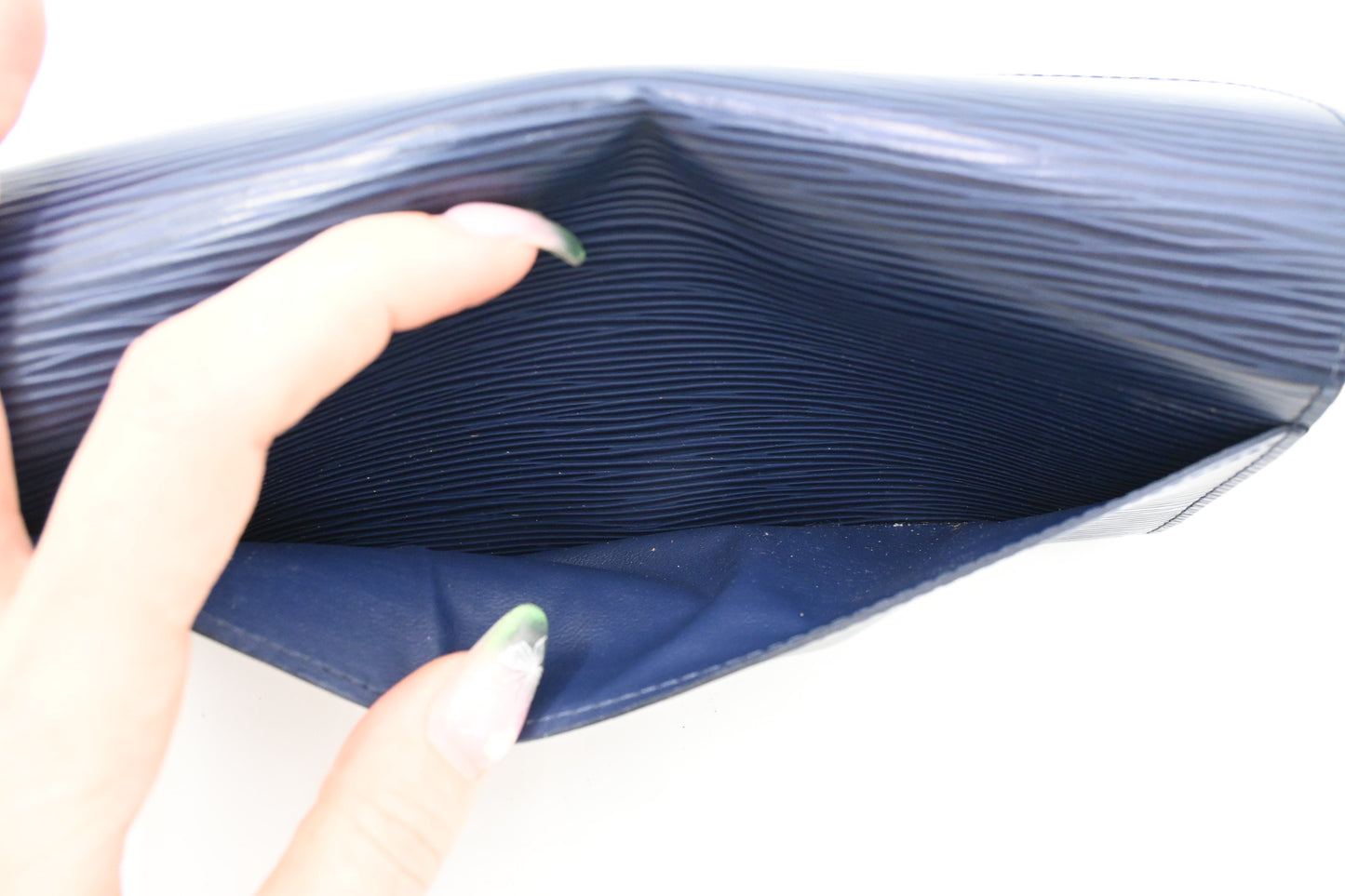 Louis Vuitton Sarah Wallet in Navy Blue Epi Leather