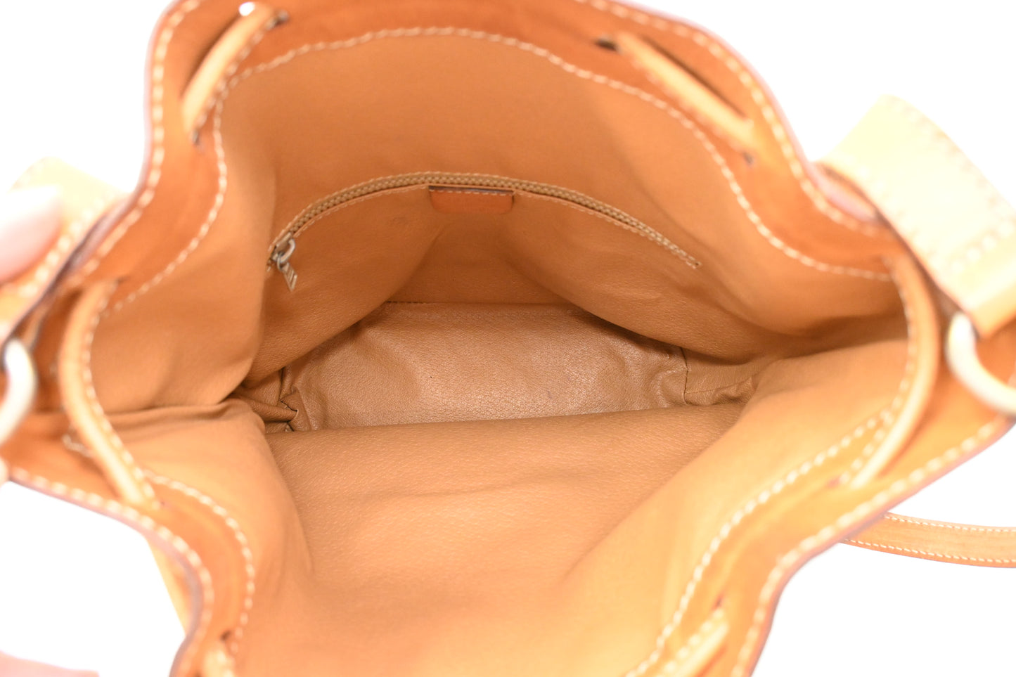 Celine Bucket Shoulder Bag in Beige Macadam Coated Canvas