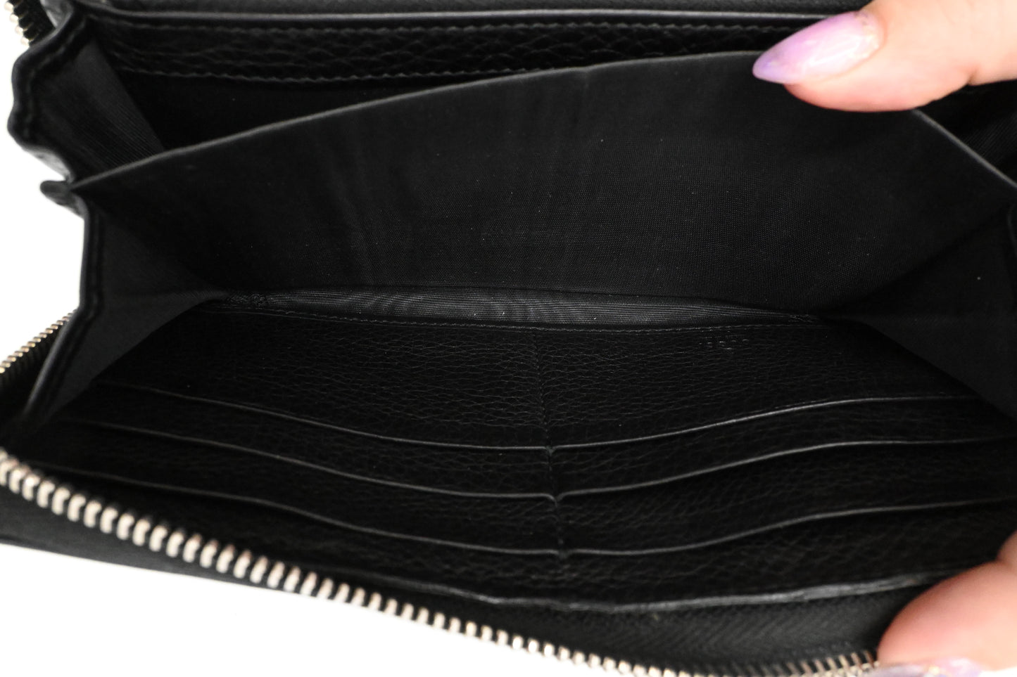 Gucci Long Zippy Wallet in Black Leather