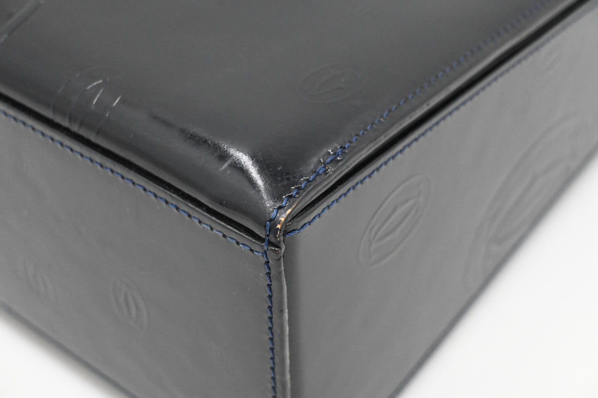 Cartier Hand Bag in Dark Blue Patent Leather