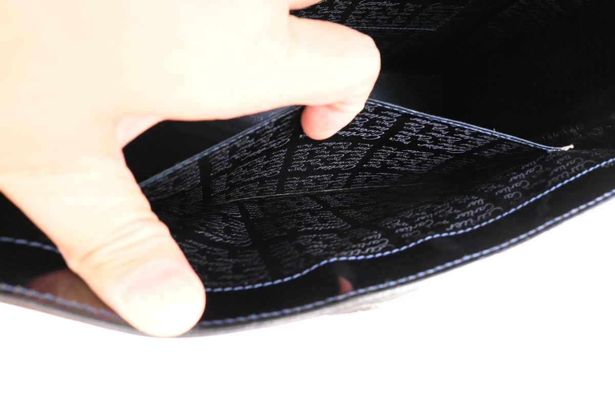 Cartier Hand Bag in Dark Blue Patent Leather