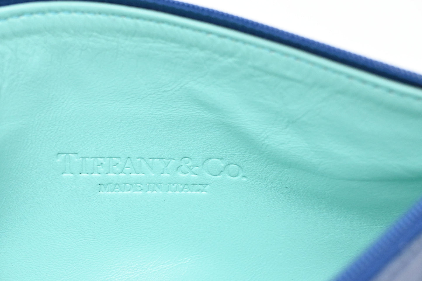 Tiffany & Co. Reversible Tote PM in Metallic Blue Leather