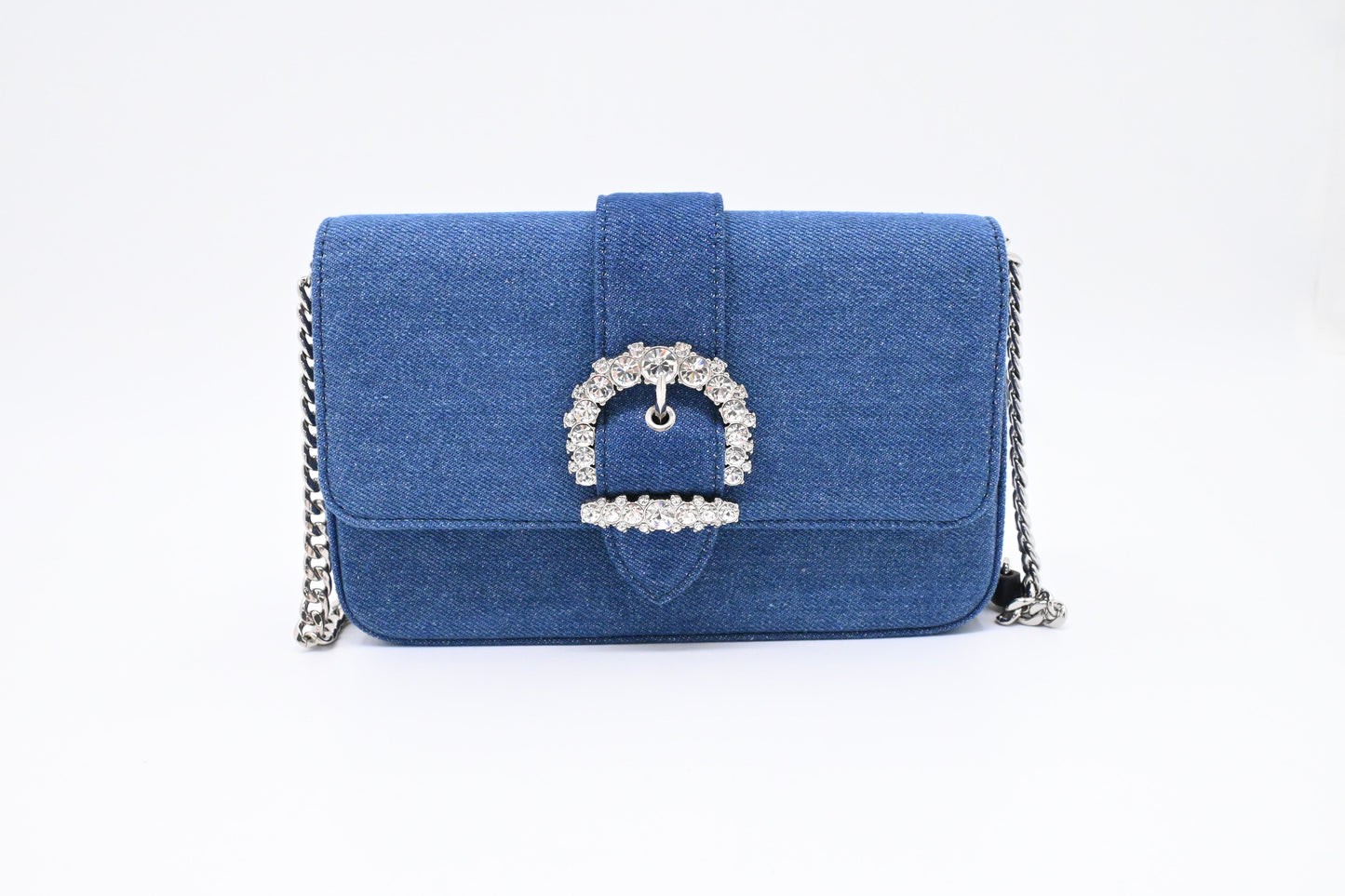 Jimmy Choo Cheri Shoulder Bag in Blue Denim