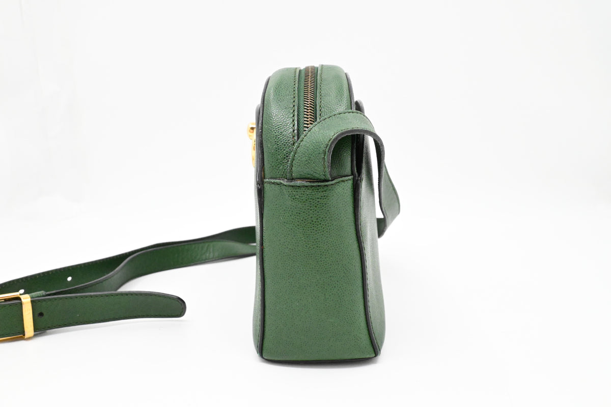 Celine Crossbody Bag in Green Leather