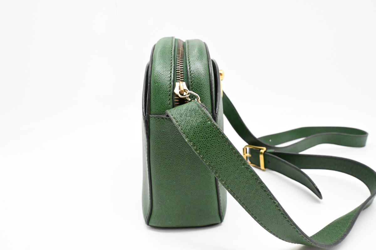 Celine Crossbody Bag in Green Leather