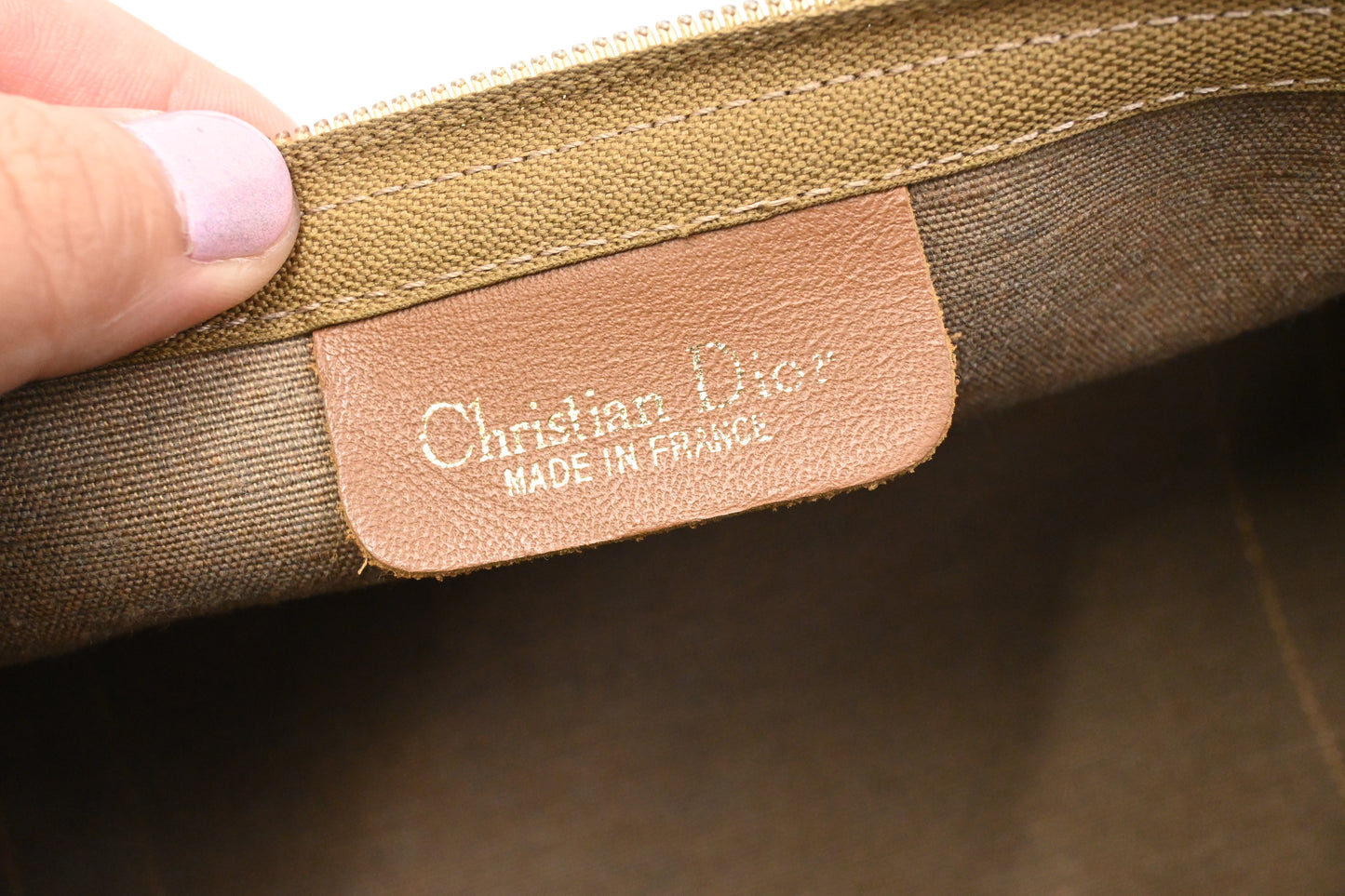 Dior Round Handbag in Beige Honeycomb Canvas