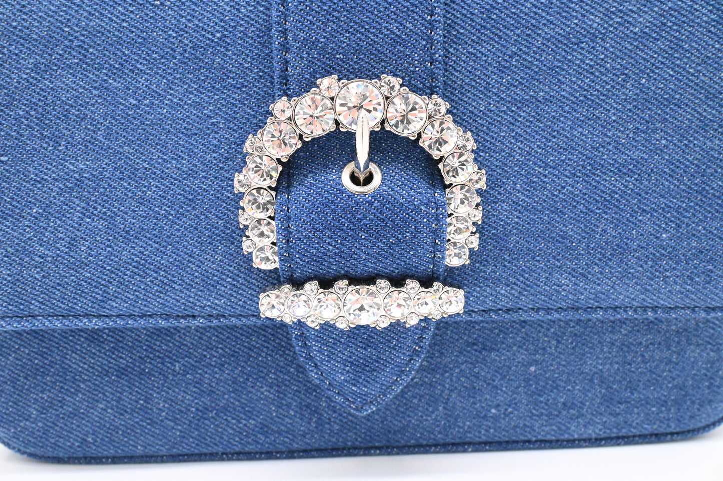 Jimmy Choo Cheri Shoulder Bag in Blue Denim