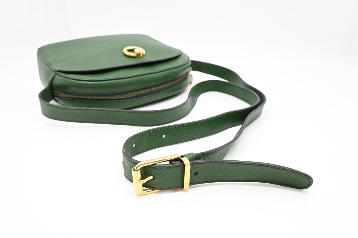 Celine Crossbody Bag in Green Leather