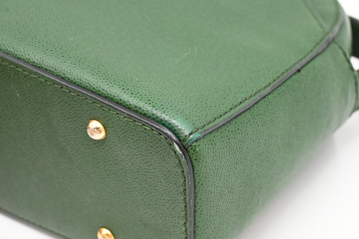 Celine Crossbody Bag in Green Leather