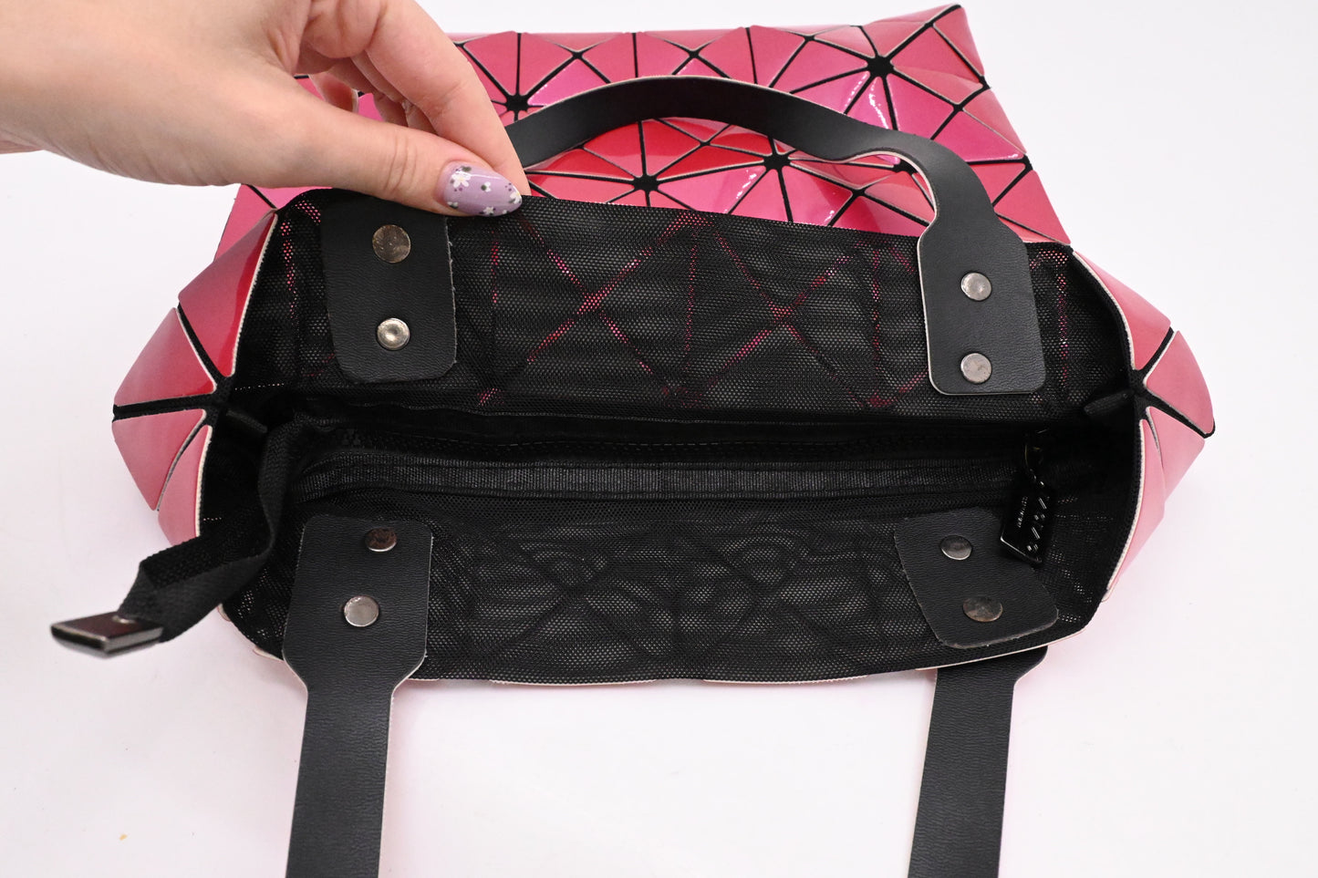 Issey Miyake Bao Bao Tote Bag in Fuchsia