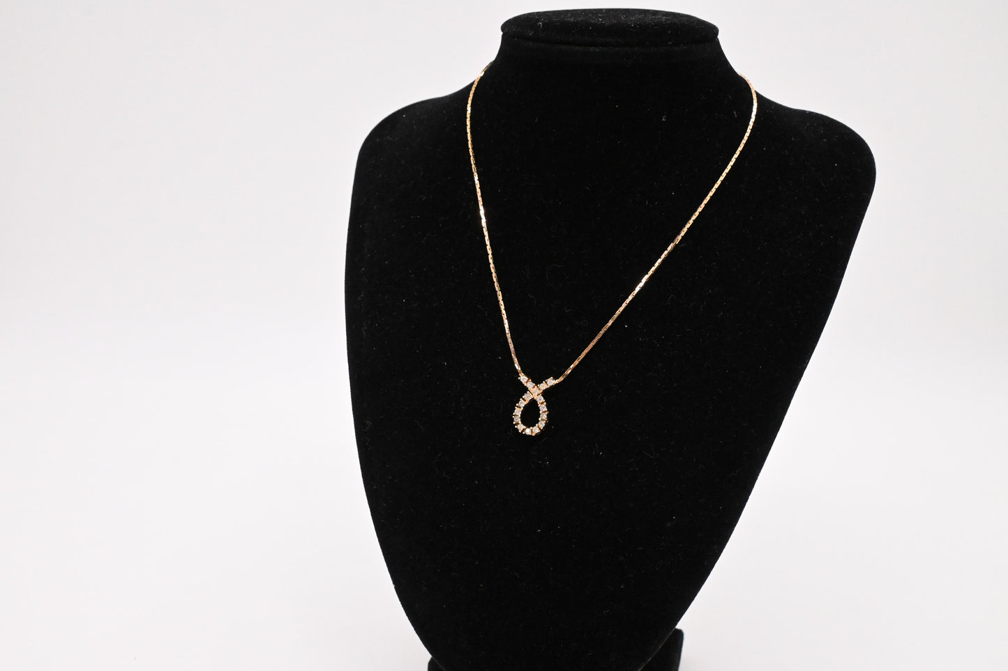 Dior Rhinestone Ribbon Necklace
