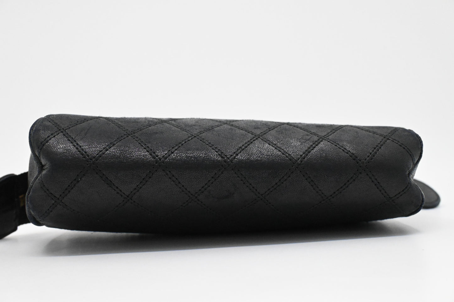 Chanel Pouch in Black Matelassé Leather