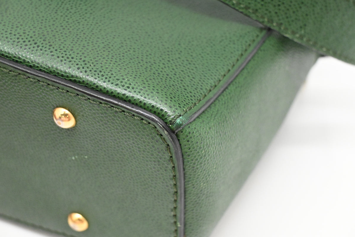 Celine Crossbody Bag in Green Leather