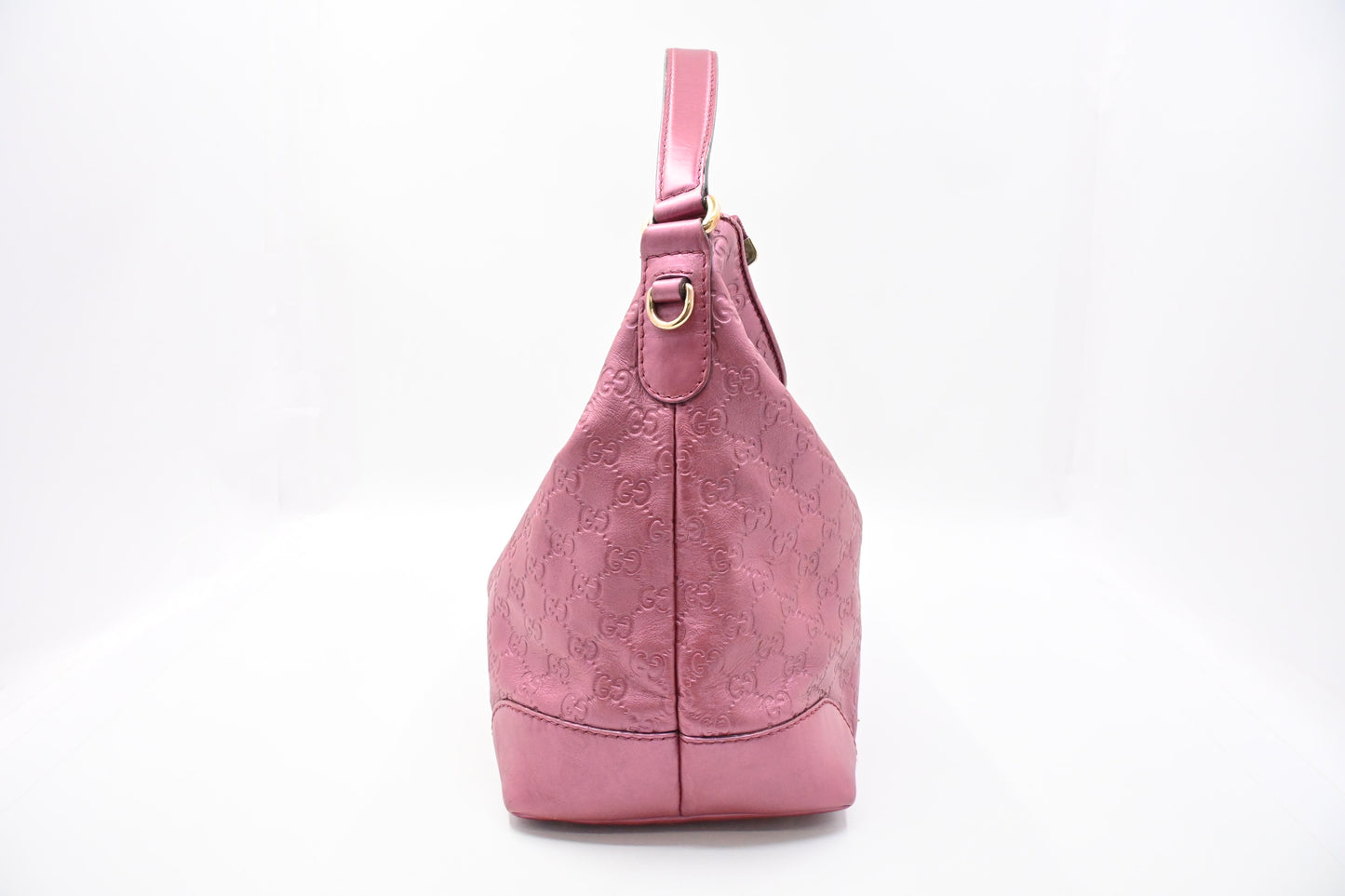 Gucic Shoulder Bag in Pink Guccissima Leather