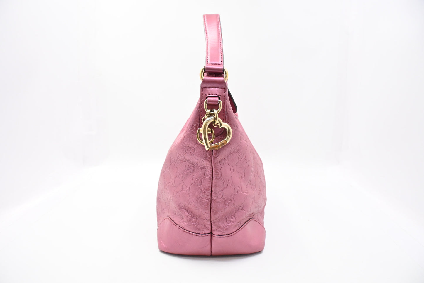 Gucic Shoulder Bag in Pink Guccissima Leather