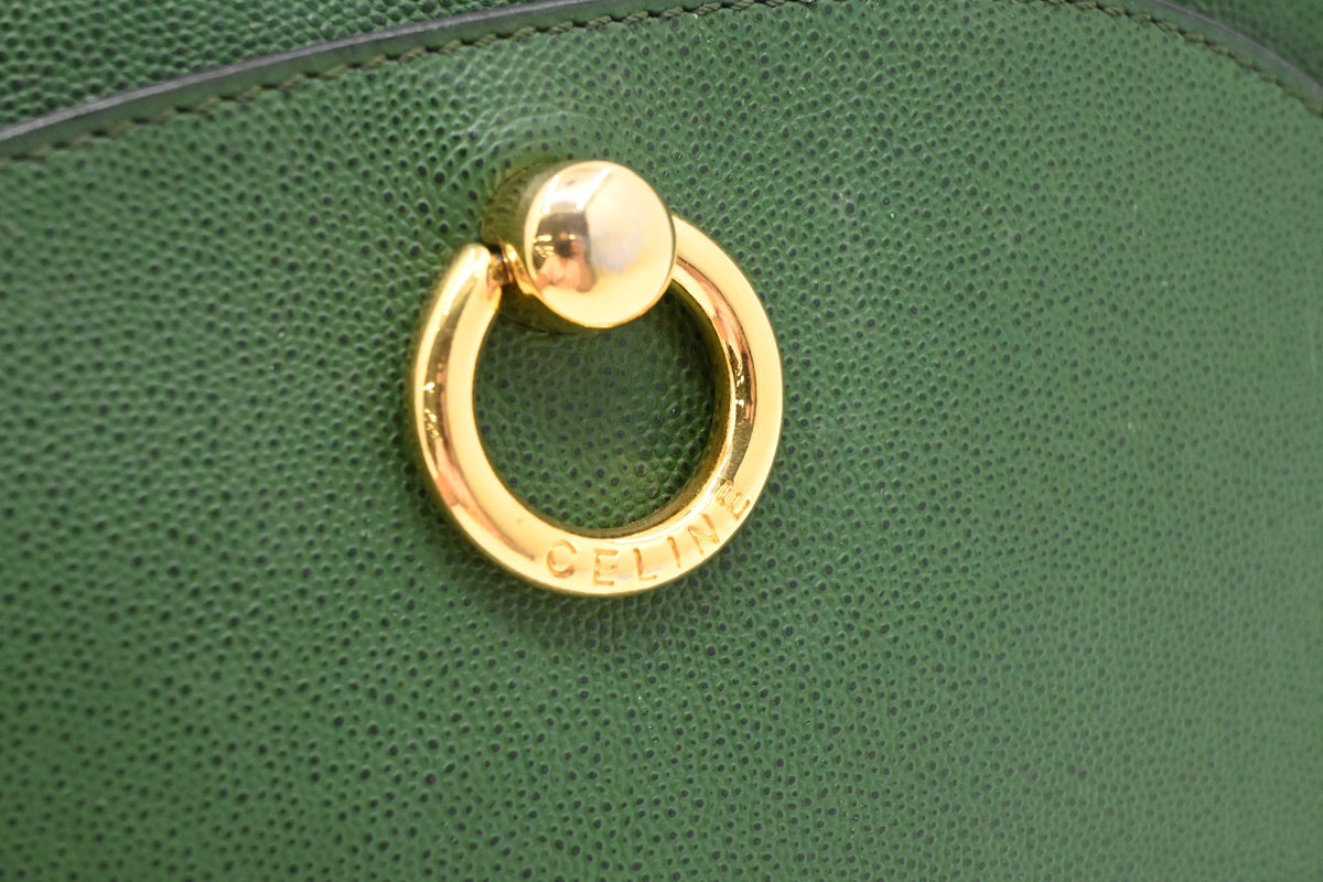 Celine Crossbody Bag in Green Leather