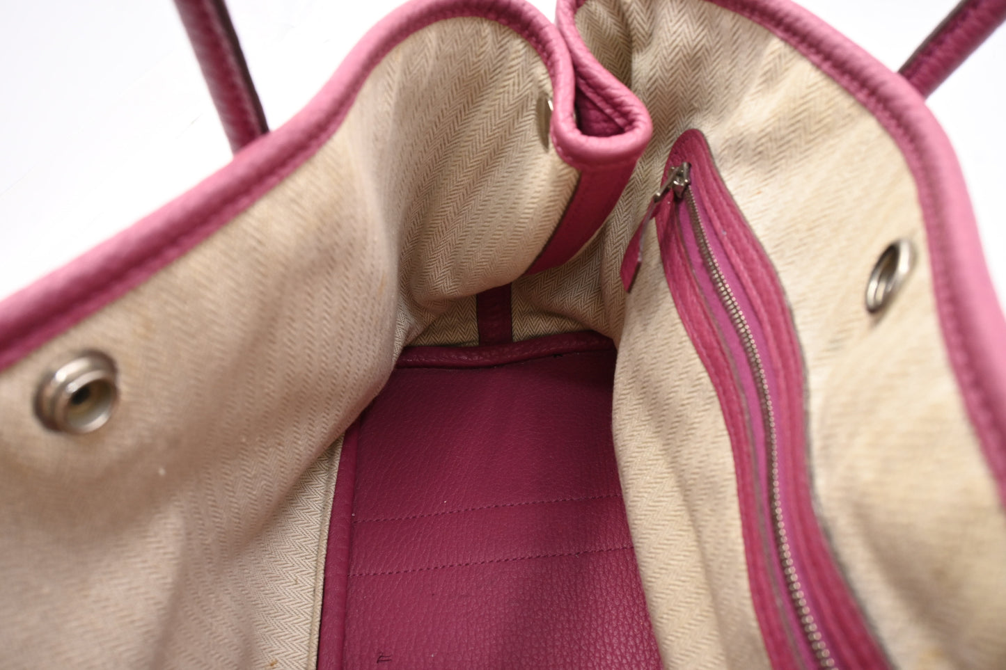 Hermes Garden Party TPM in Pink Leather