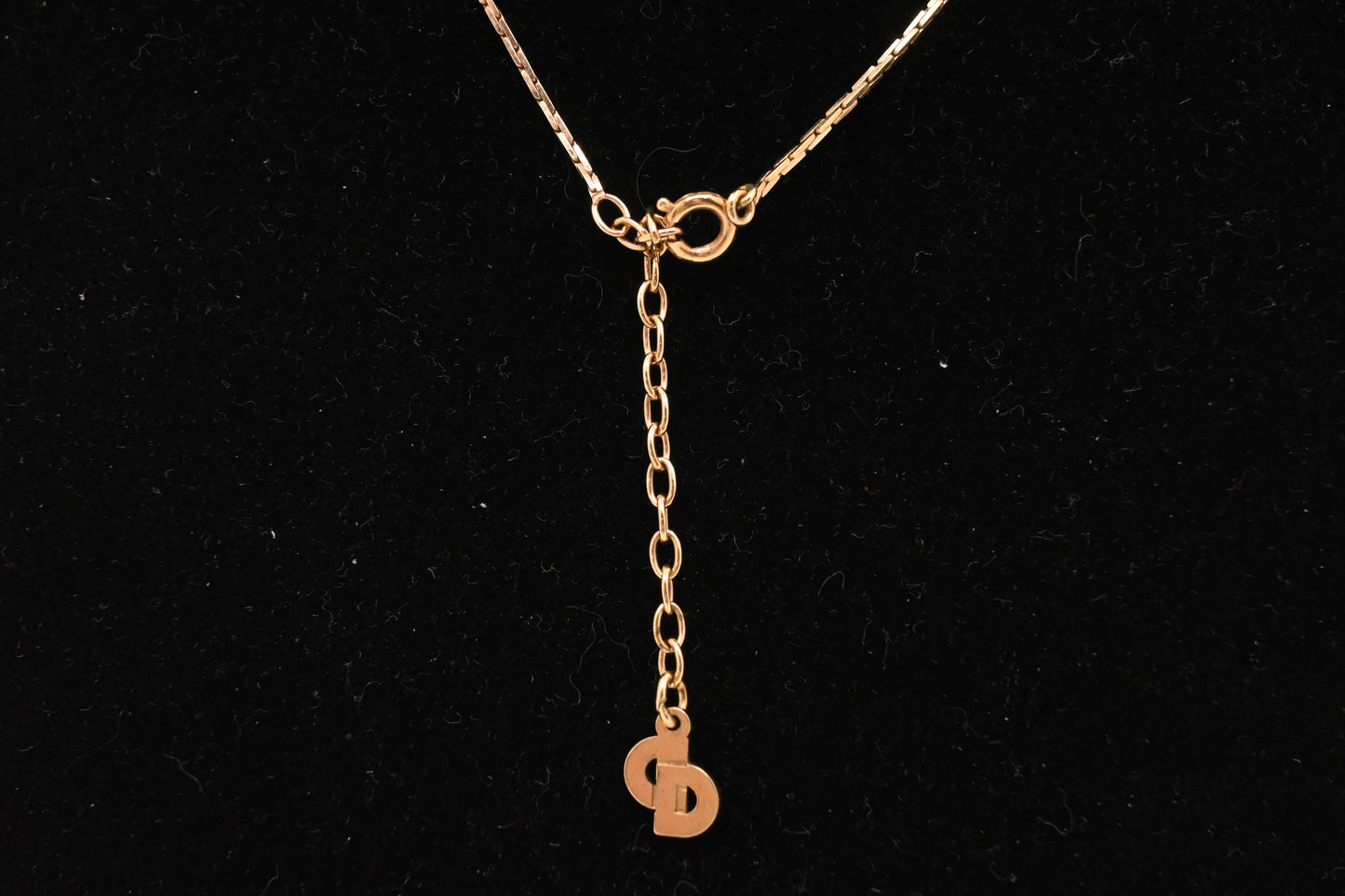 Dior Rhinestone Ribbon Necklace