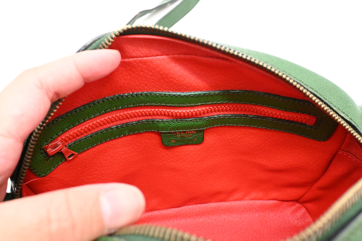Celine Crossbody Bag in Green Leather