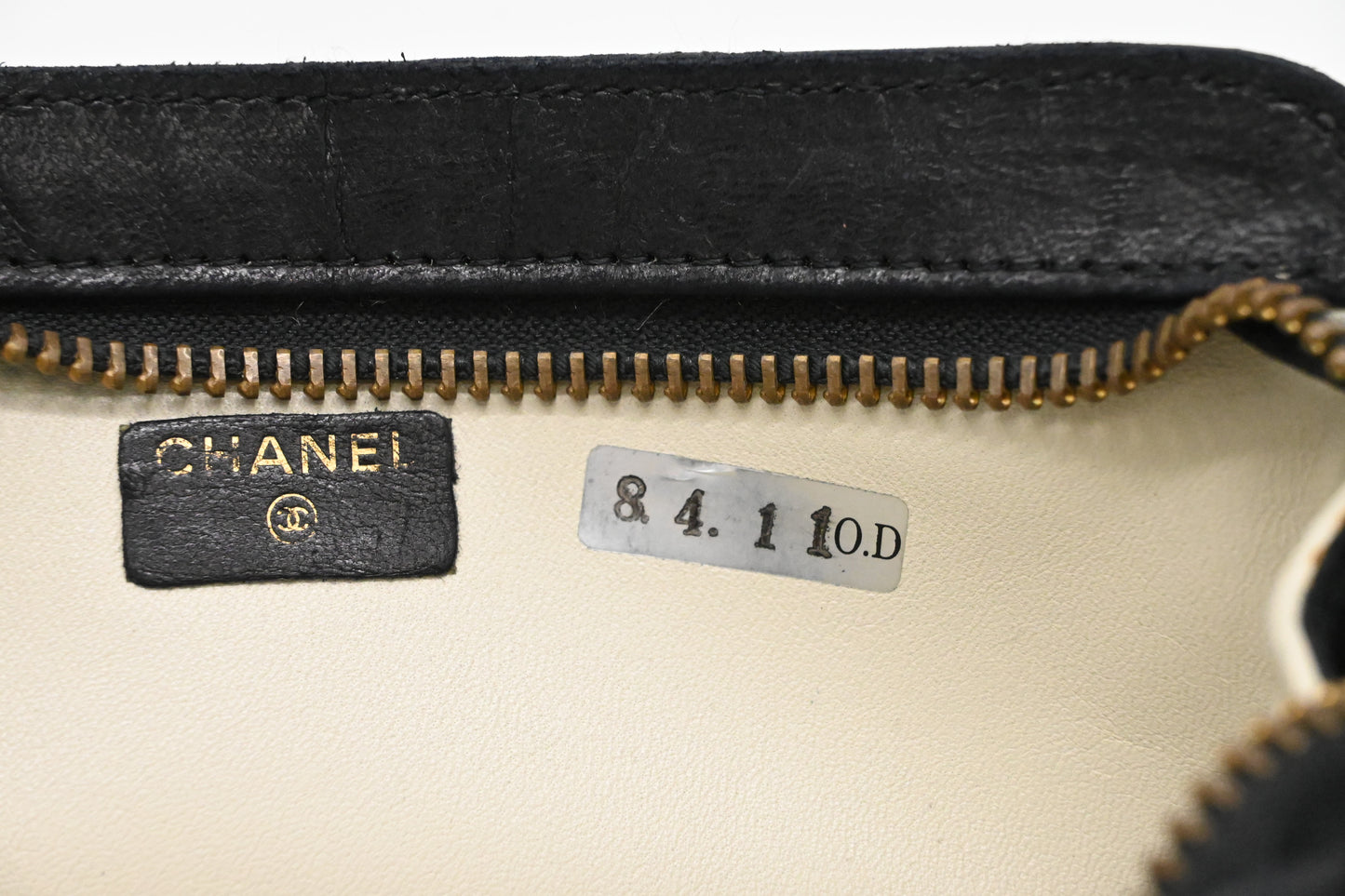 Chanel Pouch in Black Matelassé Leather