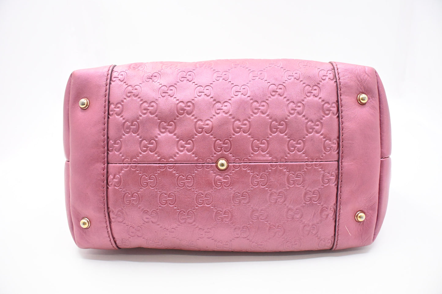 Gucic Shoulder Bag in Pink Guccissima Leather