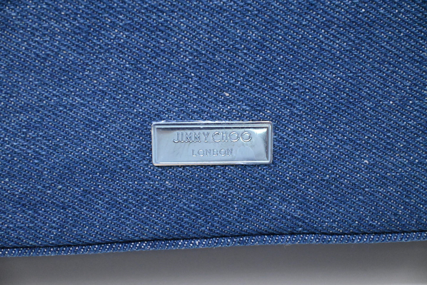 Jimmy Choo Cheri Shoulder Bag in Blue Denim