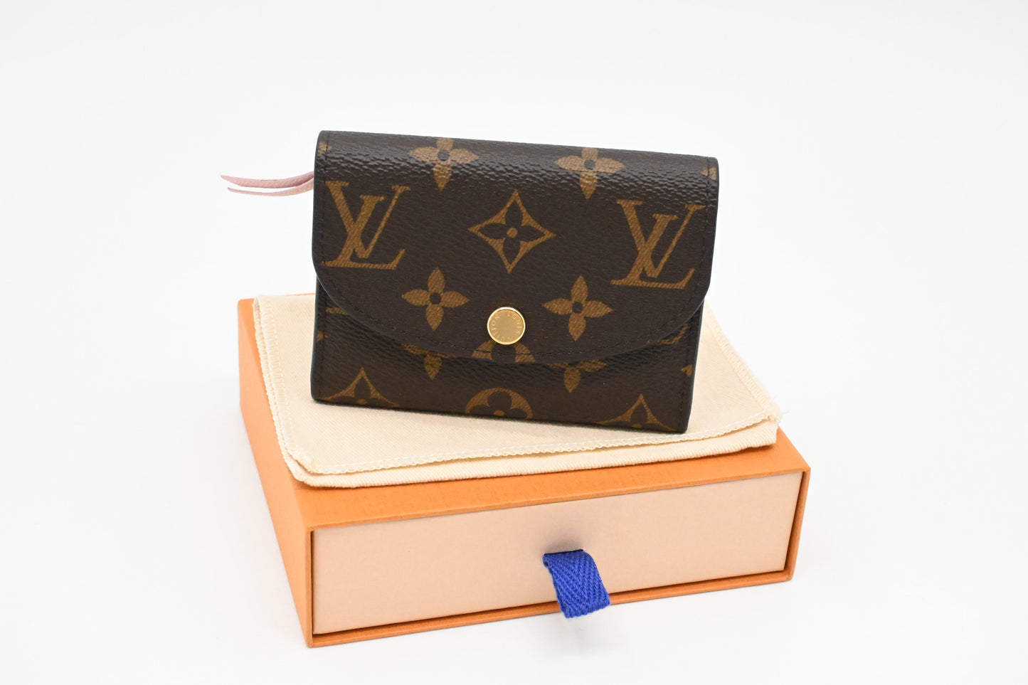 Louis Vuitton Rosalie Wallet in Monogram Canvas and Pink Ballerina Leather