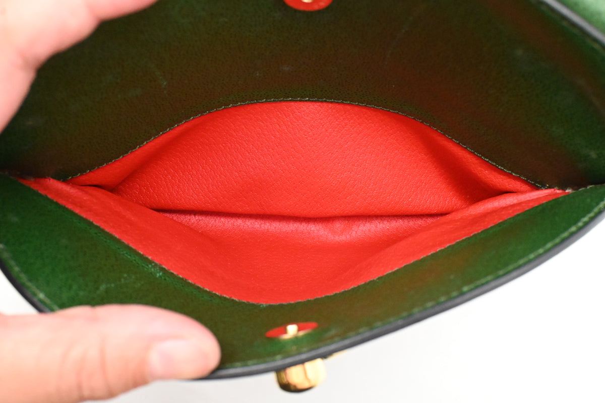 Celine Crossbody Bag in Green Leather