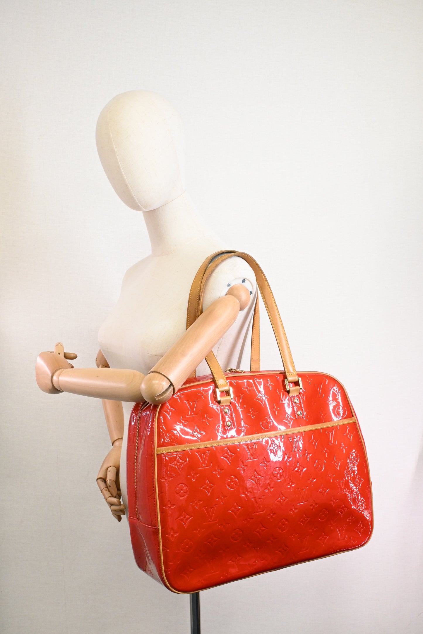 Louis Vuitton Sutton in Red Vernis Leather
