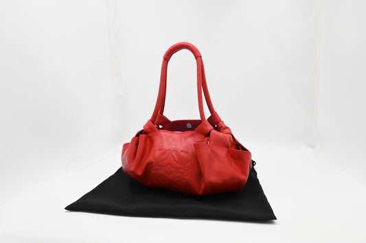 Loewe Nappa Aire Handbag in Red Leather