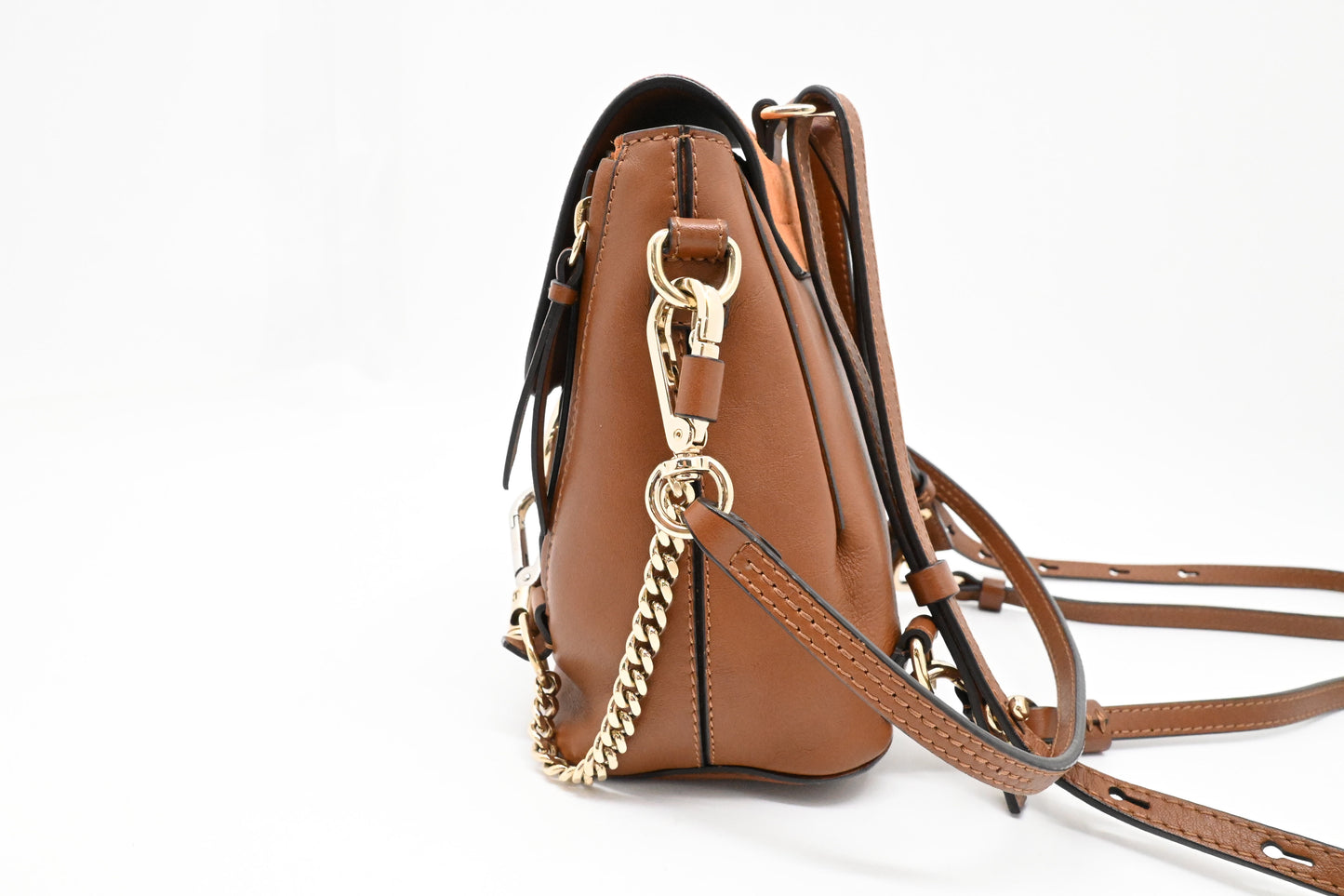 Chloe Faye Backpack in Brown Leather
