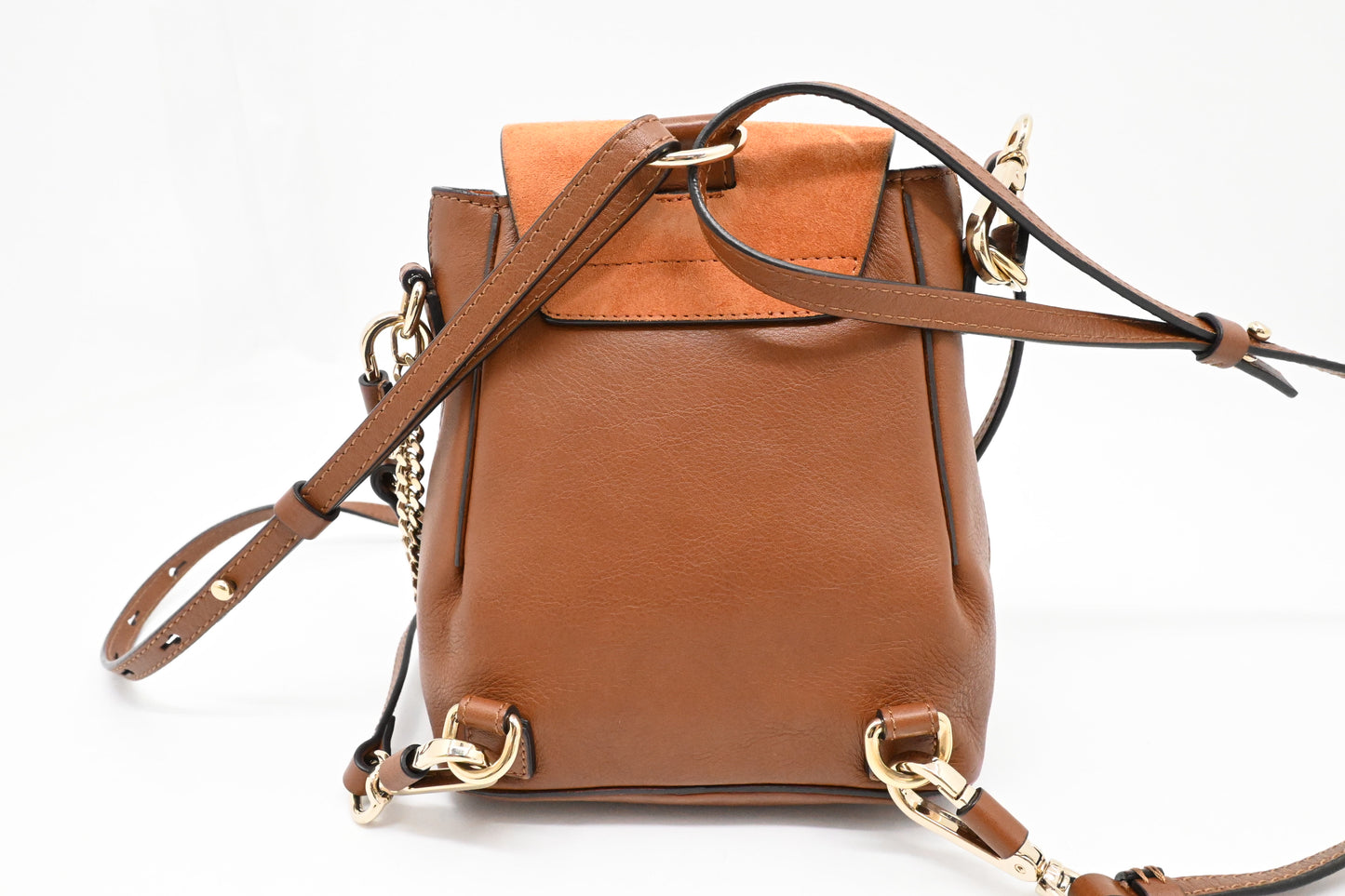 Chloe Faye Backpack in Brown Leather