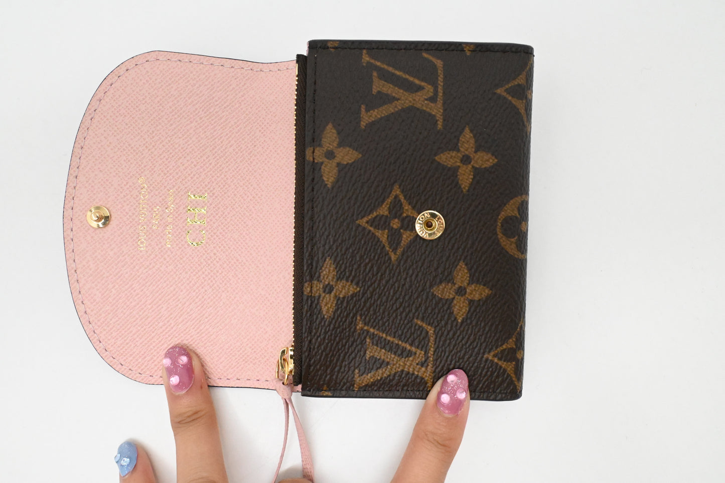 Louis Vuitton Rosalie Wallet in Monogram Canvas and Pink Ballerina Leather
