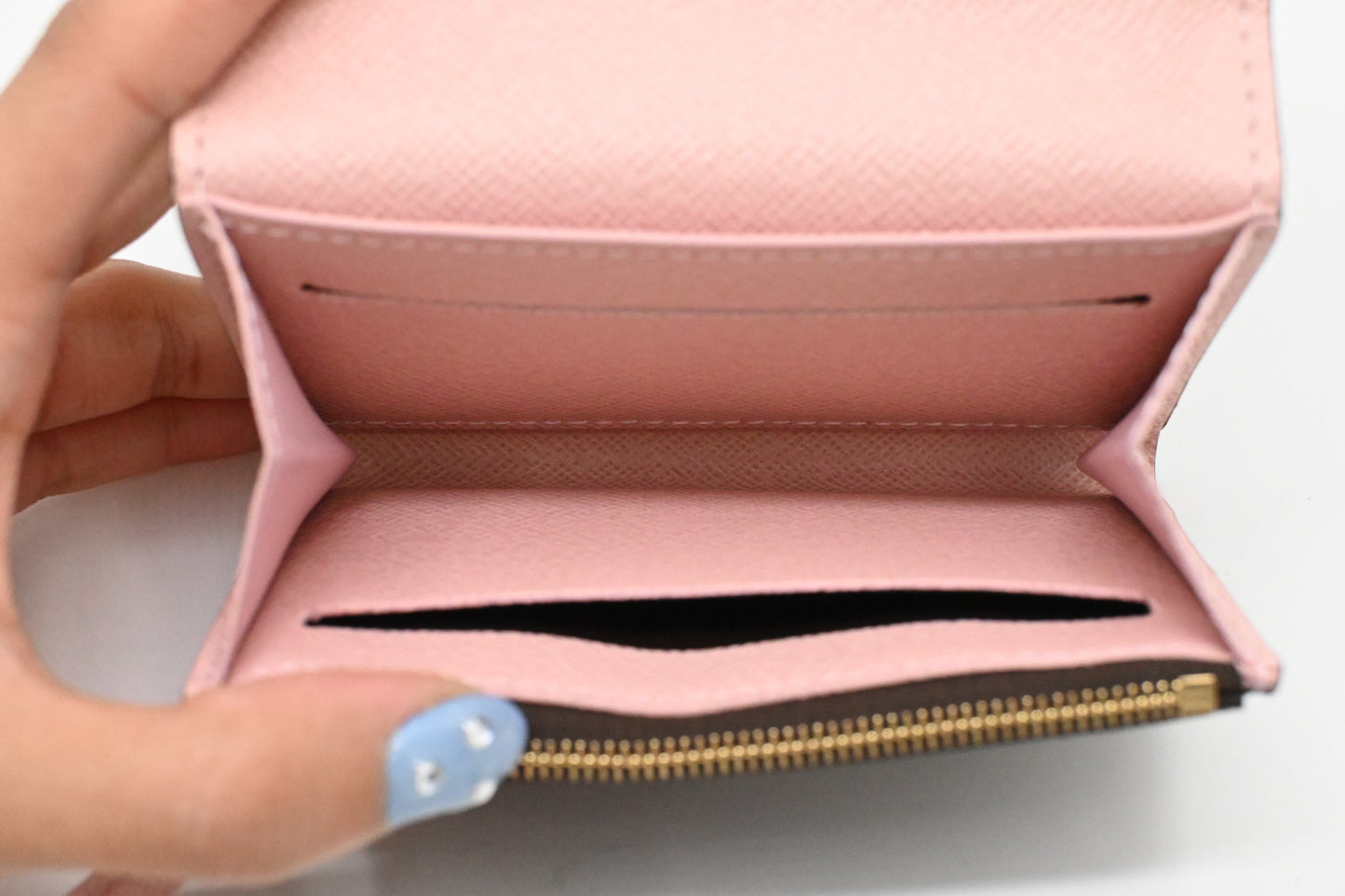 Louis Vuitton Rosalie Wallet in Monogram Canvas and Pink Ballerina Leather