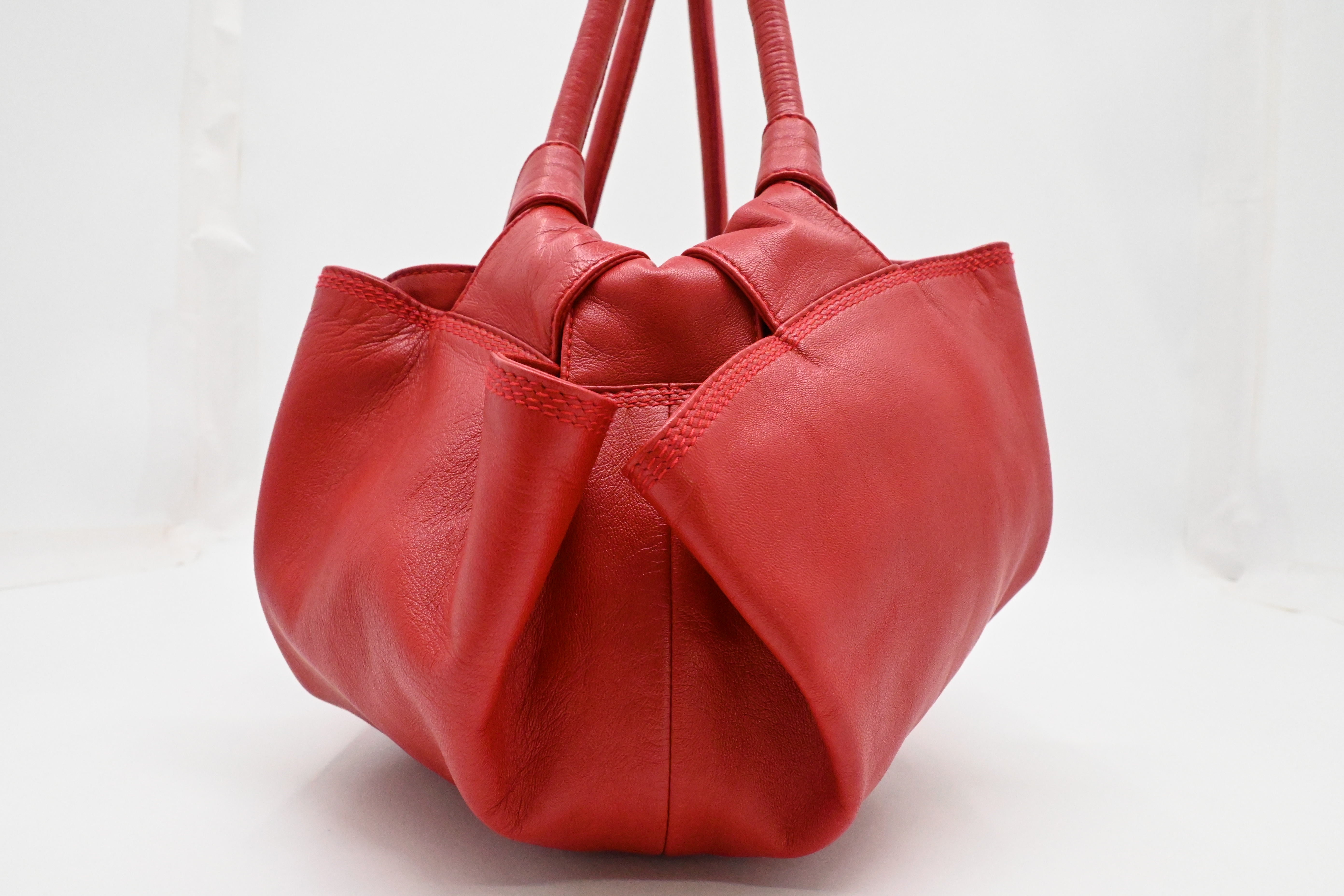 Loewe Nappa Aire Handbag in Red Leather – Weekly Lux Drop