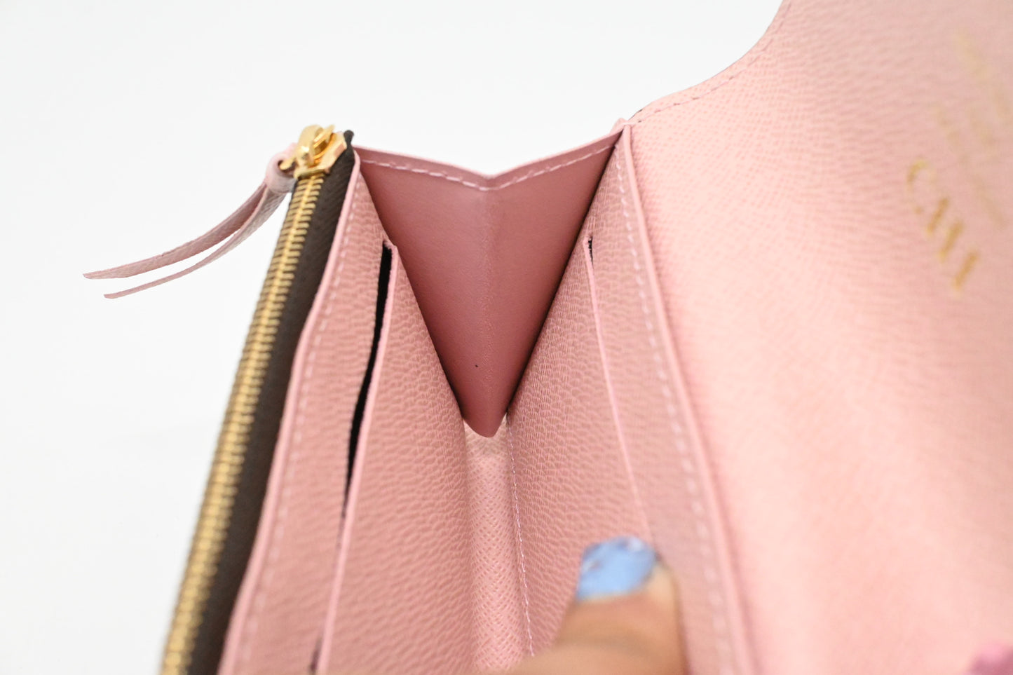 Louis Vuitton Rosalie Wallet in Monogram Canvas and Pink Ballerina Leather